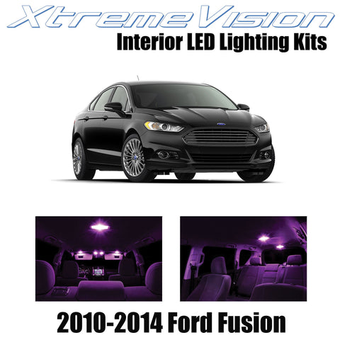 XtremeVision Interior LED for Ford Fusion 2010-2014 (5 Pieces) Pink Interior LED