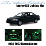 XtremeVision Interior LED for Honda Accord 1998-2002 (12 Pieces) Green Interior