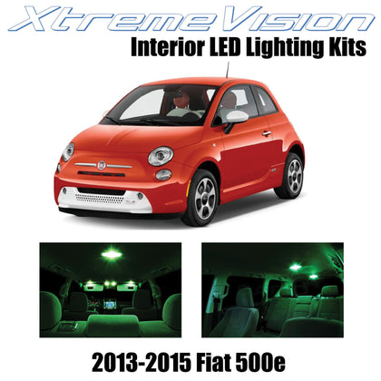 XtremeVision Interior LED for Fiat 500e Electric car 2013-2015 (3 Pieces) Green