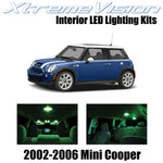 XtremeVision Interior LED for Mini Cooper 2002-2006 (7 Pieces) Green Interior LE