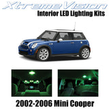 XtremeVision Interior LED for Mini Cooper 2002-2006 (7 Pieces) Green Interior LE