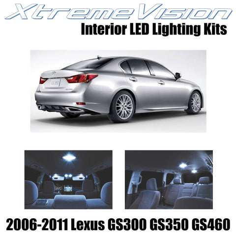 XtremeVision Interior LED for Lexus GS300 GS3500 GS460 2006-2011 (3 Pieces) Cool