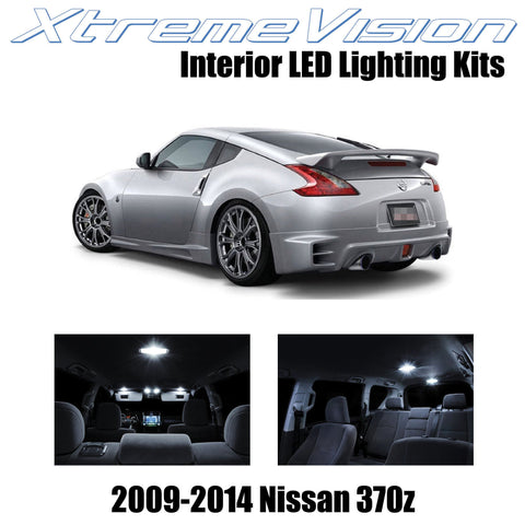 XtremeVision Interior LED for Nissan 370Z 2009-2014 (8 Pieces) Pure White Interi
