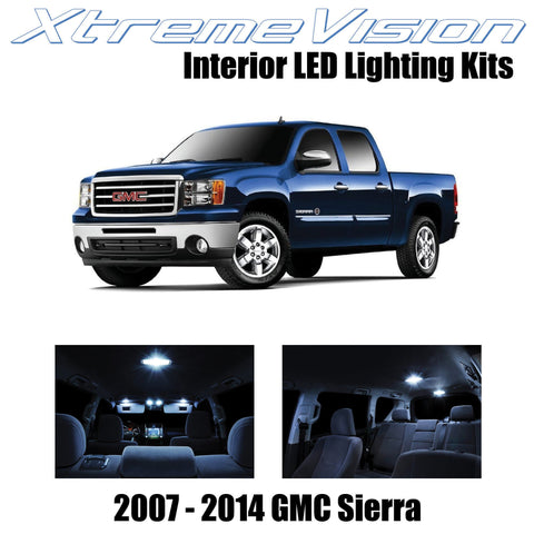 XtremeVision Interior LED for GMC Sierra 2007-2014 (14 Pieces) Cool White Interi