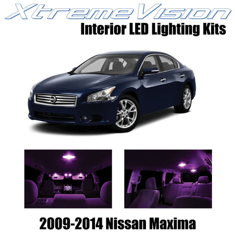 XtremeVision Interior LED for Nissan Maxima 2009-2014 (14 Pieces) Pink Interior