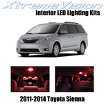 XtremeVision Interior LED for Toyota Sienna 2011-2014 (13 Pieces) Red Interior L