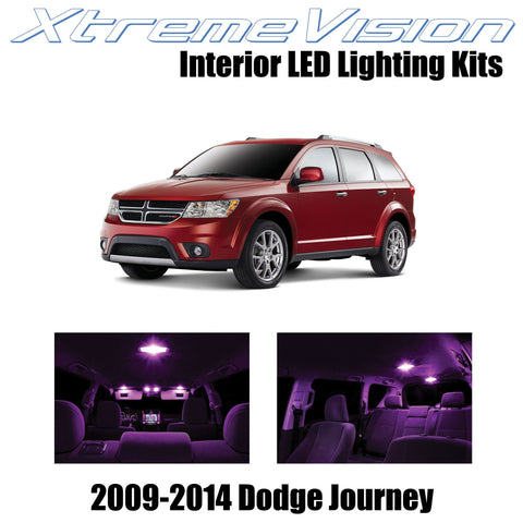 XtremeVision Interior LED for Dodge Journey 2009-2014 (7 Pieces) Pink Interior L
