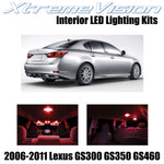 XtremeVision Interior LED for Lexus GS300 GS3500 GS460 2006-2011 (3 Pieces) Red
