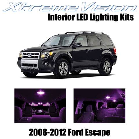 XtremeVision Interior LED for Ford Escape 2008-2012 (8 Pieces) Pink Interior LED