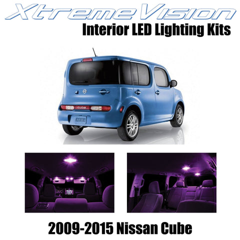 XtremeVision Interior LED for Nissan Cube 2009-2015 (5 Pieces) Pink Interior LED
