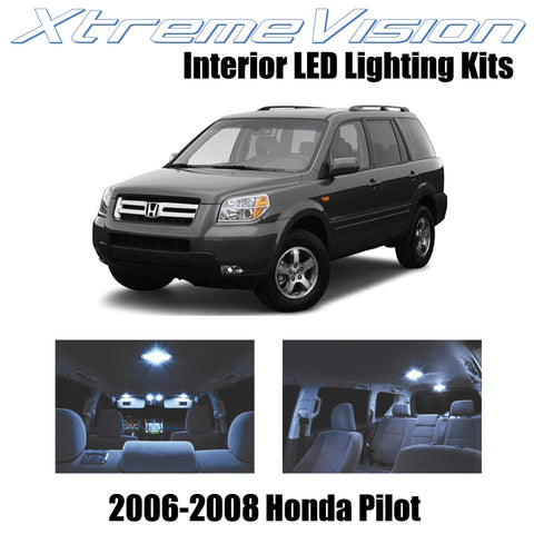 XtremeVision Interior LED for Honda Pilot 2006-2008 (12 Pieces) Cool White Inter