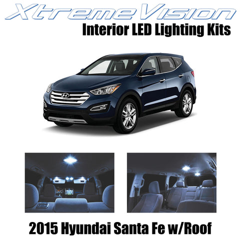 XtremeVision Interior LED for Hyundai Santa Fe w/Panoramic Roof 2015+ (9 Pieces)