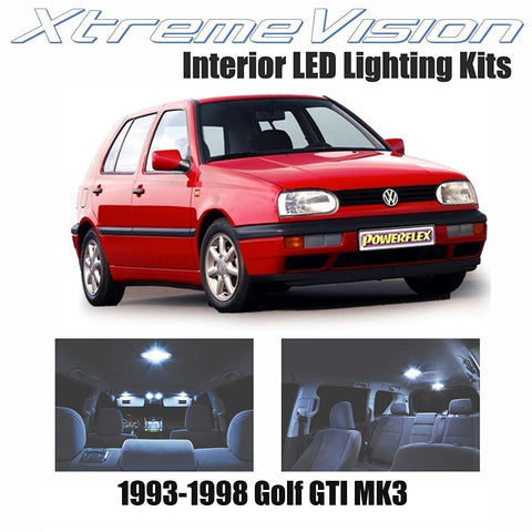 XtremeVision LED for Volkswagen Golf GTI MK3 1993-1998 (9 Pieces) Cool White Premium Interior LED Kit Package + Installation Tool