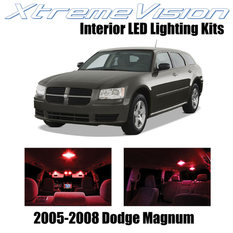 XtremeVision Interior LED for Dodge Magnum 2005-2008 (7 Pieces) Red Interior LED