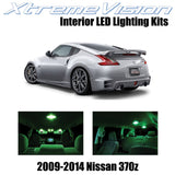 XtremeVision Interior LED for Nissan 370Z 2009-2014 (8 Pieces) Green Interior LE