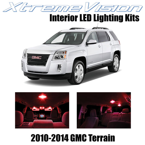 XtremeVision Interior LED for GMC Terrain 2010-2014 (5 Pieces) Red Interior LED