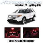 XtremeVision Interior LED for Ford Explorer 2011-2014 (6 Pieces) Red Interior LE