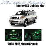 XtremeVision Interior LED for Nissan Armada 2004 -2015 (16 Pieces) Green Interio