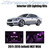 XtremeVision Interior LED for Infiniti M37 M56 2011-2015 (10 Pieces) Pink Interi