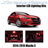 XtremeVision Interior LED for Mazda 3 2014+ (6 Pieces) Red Interior LED Kit  + I
