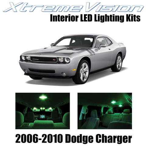 XtremeVision Interior LED for Dodge Challenger 2006-2010 (5 Pieces) Green Interi
