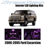 XtremeVision Interior LED for Ford Excursion 2000-2005 (12 Pieces) Pink Interior