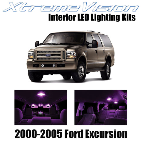 XtremeVision Interior LED for Ford Excursion 2000-2005 (12 Pieces) Pink Interior