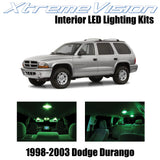 XtremeVision Interior LED for Dodge Durango 1998-2003 (6 Pieces) Green Interior
