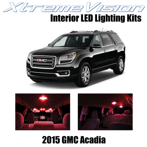 XtremeVision Interior LED for GMC Acadia 2015+ (12 Pieces) Red Interior LED Kit
