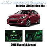 XtremeVision Interior LED for Hyundai Accent 2015+ (6 Pieces) Green Interior LED