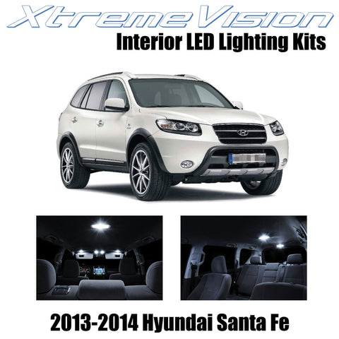 XtremeVision Interior LED for Hyundai Santa Fe 2013-2014 (5 Pieces) Pure White I