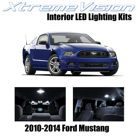 XtremeVision Interior LED for Ford Mustang 2010-2014 (5 Pieces) Pure White Inter