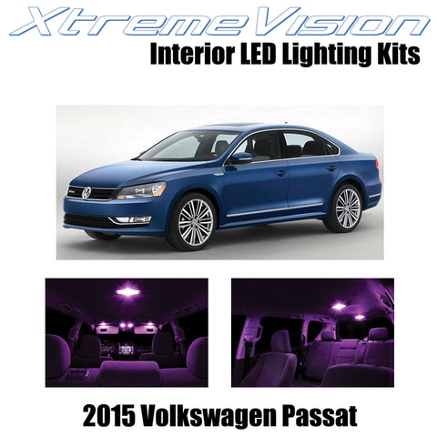 XtremeVision Interior LED for Volkswagen Pasat 2015+ (9 Pieces) Pink Interior LE