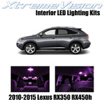 XtremeVision Interior LED for Lexus RX350 RX450h 2010-2015 (10 Pieces) Pink Inte