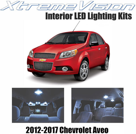 XtremeVision Interior LED for Chevrolet Aveo 2012-2017 (2 Pieces) Cool White Interior LED Kit + Installation Tool