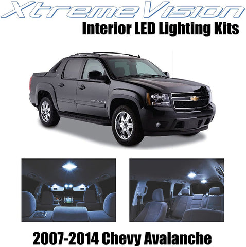 Xtremevision Interior LED for Chevy Avalanche 2007-2014 (14 Pieces) Interior LED Kit + Installation Tool