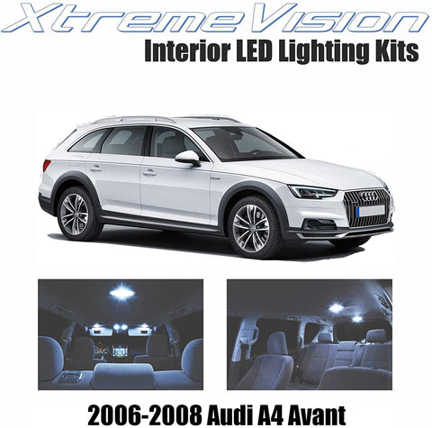 XtremeVision LED for Audi A4 Avant 2006-2008 (14 Pieces) Cool White Premium Interior LED Kit Package + Installation Tool