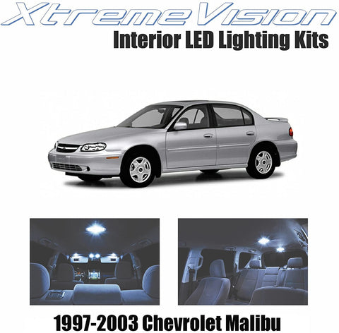 XtremeVision Interior LED for Chevrolet Malibu 1997-2003 (7 Pieces) Cool White Interior LED Kit + Installation Tool