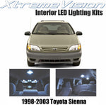 XtremeVision Interior LED for Toyota Sienna 1998-2003 (9 Pieces) Cool White Interior LED Kit + Installation Tool