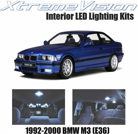Xtremevision Interior LED for BMW M3 (E36) 1992-2000 (14 Pieces) Cool White Interior LED Kit + Installation Tool
