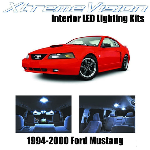 XtremeVision LED for Ford Mustang 1994 - 2004 (5 Pieces) Cool White Premium Interior LED Kit Package +Installation Tool