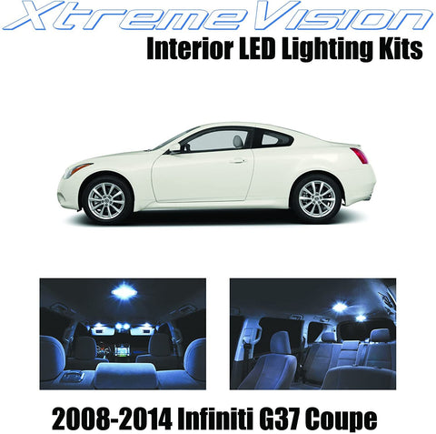 Xtremevision Interior LED for Infiniti G37 Coupe 2008-2014 (9 Pieces) Cool White Interior LED Kit + Installation Tool