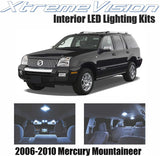 XtremeVision Interior LED for Mercury Mountaineer 2006-2010 (11 Pieces) Cool White Interior LED Kit + Installation Tool
