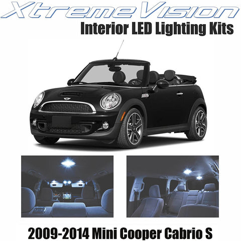 Xtremevision Interior LED for Mini Cooper S Cabrio 2009-2014 (7 Pieces) Cool White Interior LED Kit + Installation Tool