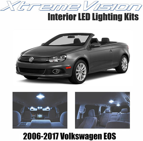 XtremeVision Interior LED for Volkswagen EOS 2006-2017 (8 Pieces) Cool White Interior LED Kit + Installation Tool