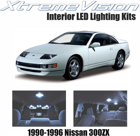 Xtremevision Interior LED for Nissan 300ZX 1990-1996 (3 Pieces) Cool White Interior LED Kit + Installation Tool