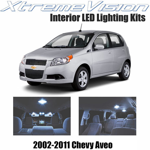 XtremeVision Interior LED for Chevrolet Aveo 2002-2011 (2 Pieces) Cool White Interior LED Kit + Installation Tool
