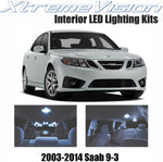 Xtremevision Interior LED for Saab 9-3 2003-2014 (7 Pieces) Cool White Interior LED Kit + Installation Tool