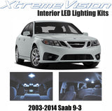 Xtremevision Interior LED for Saab 9-3 2003-2014 (7 Pieces) Cool White Interior LED Kit + Installation Tool
