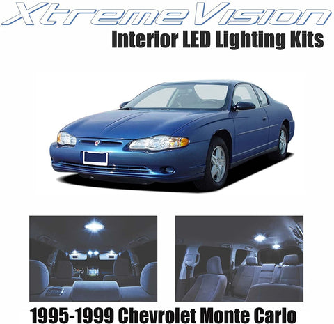 XtremeVision Interior LED for Chevrolet Monte Carlo 1995-1999 (7 Pieces) Cool White Interior LED Kit + Installation Tool